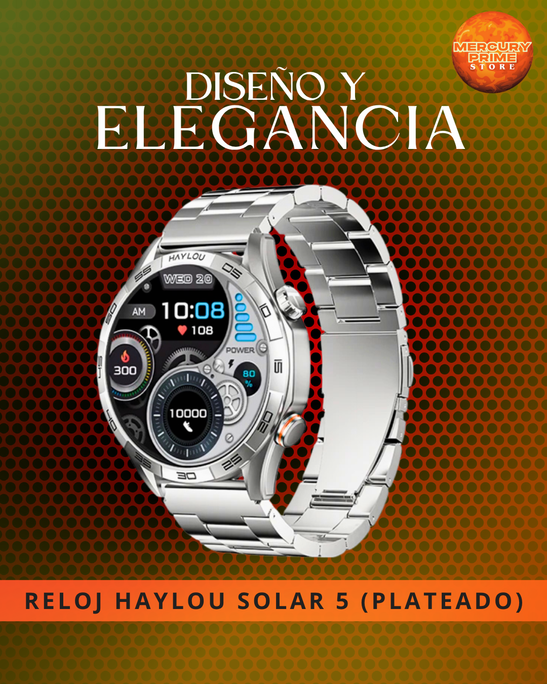 RELOJ HAYLOU SOLAR 5 (PLATEADO)