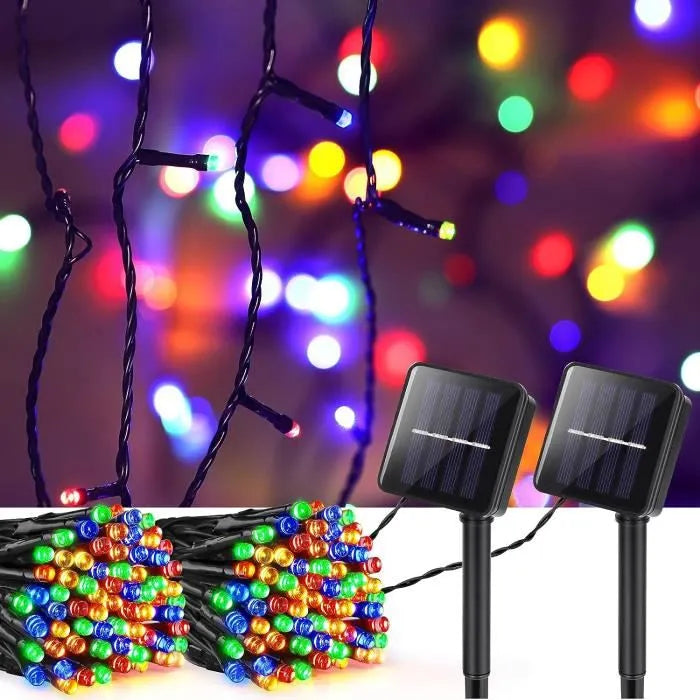 Luces Navideñas Solares – 400 LED RGB. 24mts ✨🎄