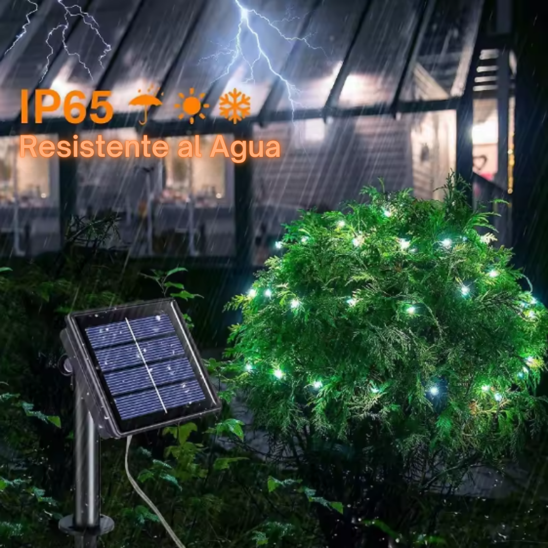 Luces Navideñas Solares – 400 LED RGB. 24mts ✨🎄