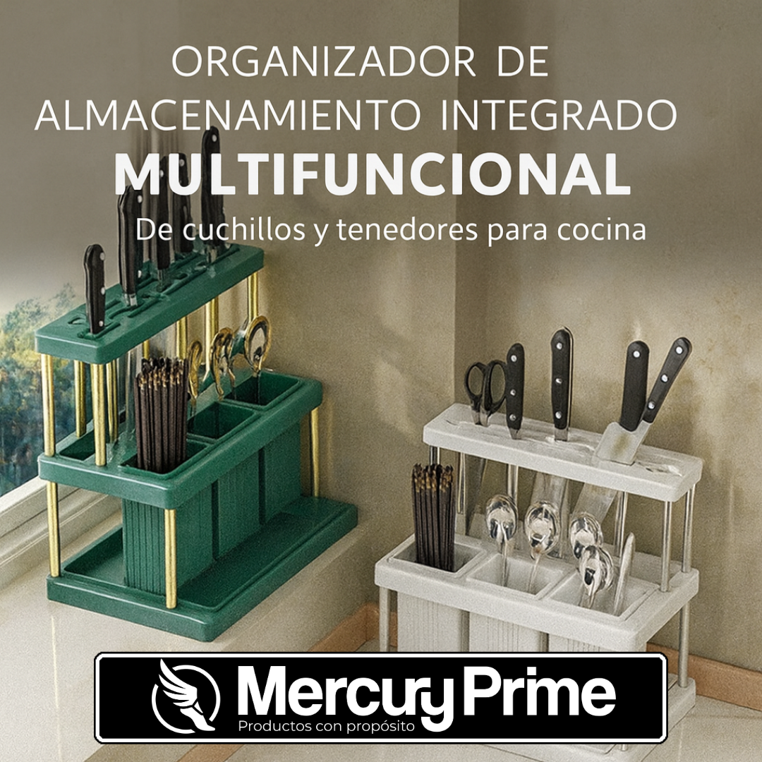 Organizador de cuchillos y tenedores.